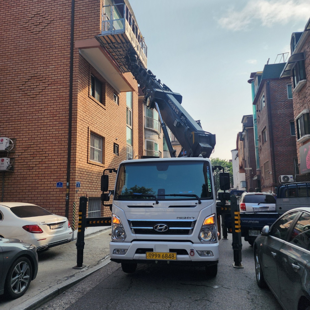 간판 LED 스카이차 작업사진